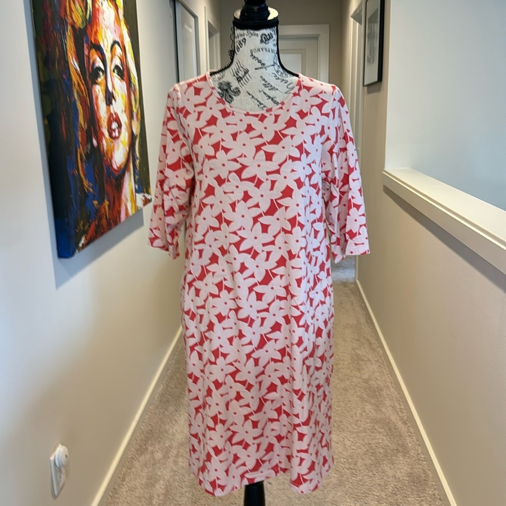 Winter water factory floral dress with pockets